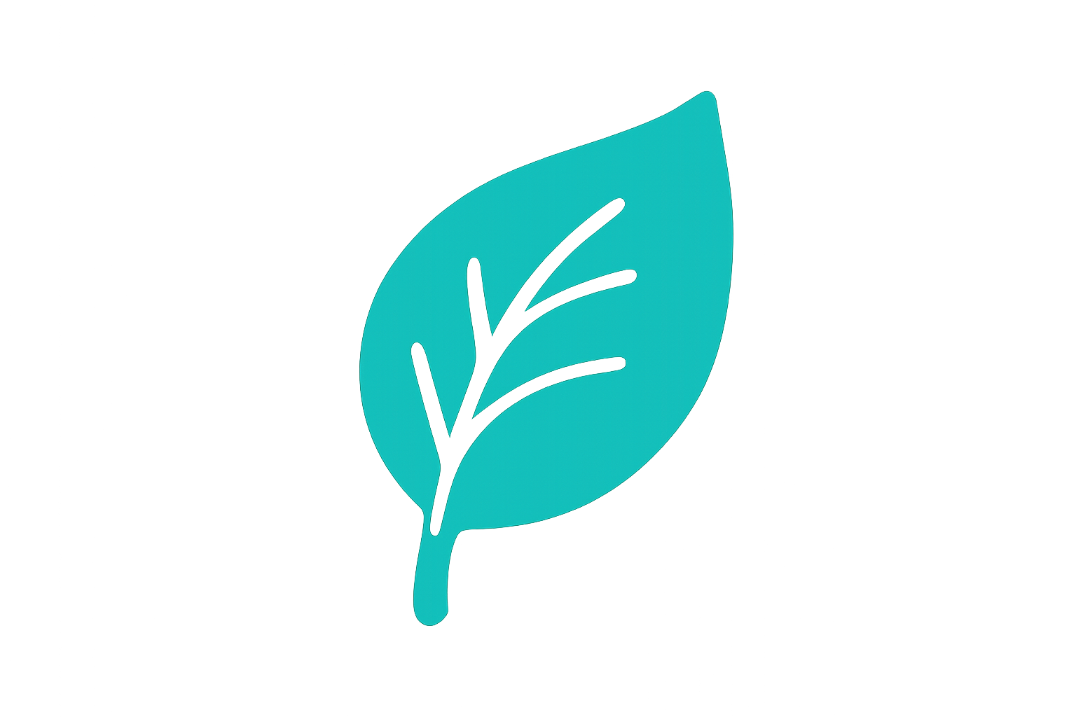 create a icon of a leaf(color: #00BCB4)